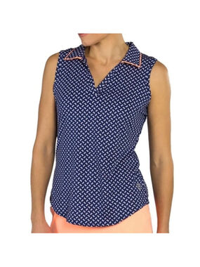 Jofit Womens sleeveless Johnny Collar Golf Polo size Large